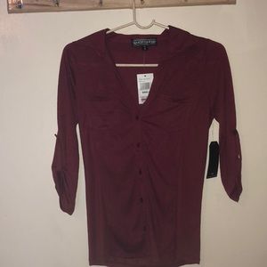 Burgundy Almost Famous Top